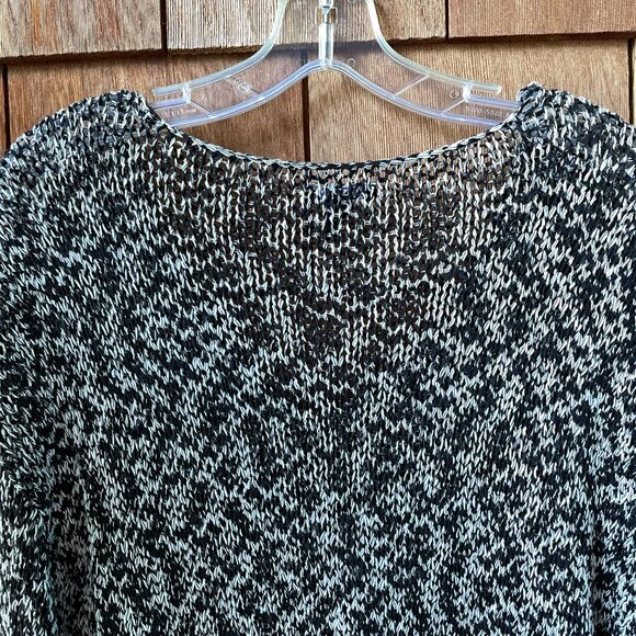 EUC Eileen Fisher Black & White Stretch Knit Long Sleeve Sweater - Women's XL - Picture 8 of 9